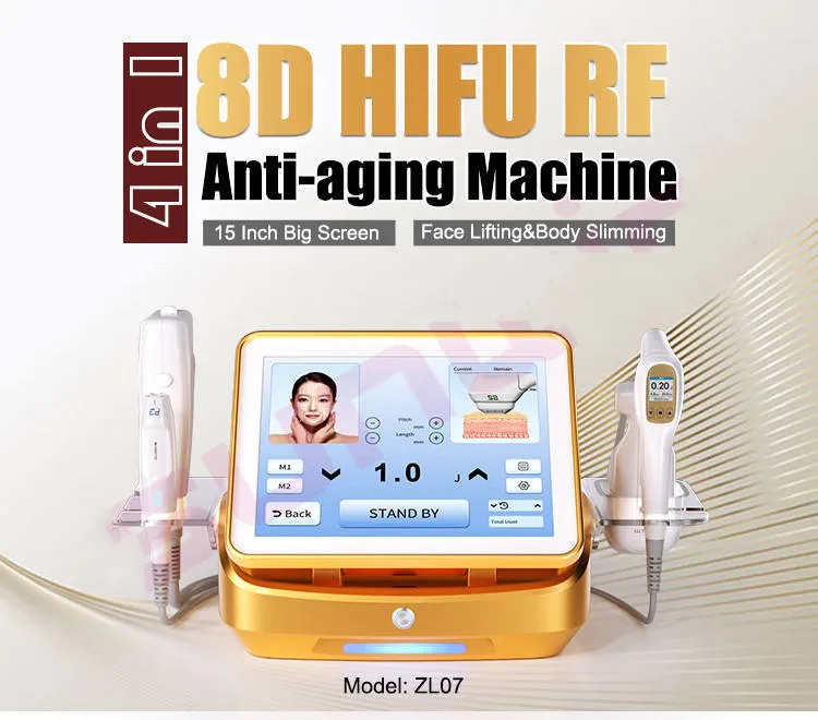 10D HIFU 7D خراطيش ميني HIFU الموجات فوق الصوتية الطبية كوريا الطبية للوجه والجسم آلة رفع وجه الوجه لرفع جسم الوجه