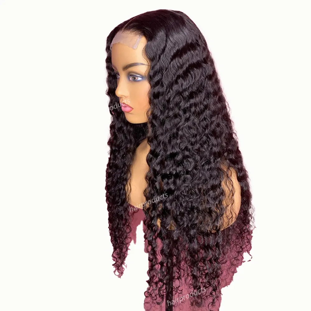 Front lace wig European and American small curly women curly hair fashionable natural headgear high temperature silk chemical fiber imported matte synthetic hair