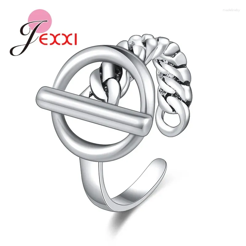 Cluster Rings Silver Needle 925 Super Cool Adjustable Promise For Women Free Size Open Finger Ring Design Jewelry Accessories