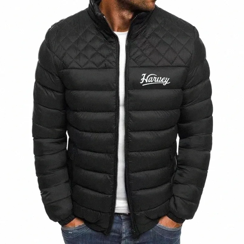 2024 New Men's Lightweight Warm Jacket Autumn/Winter Casual Collar Korean Loose Cott Oversize Jacket C6PI#