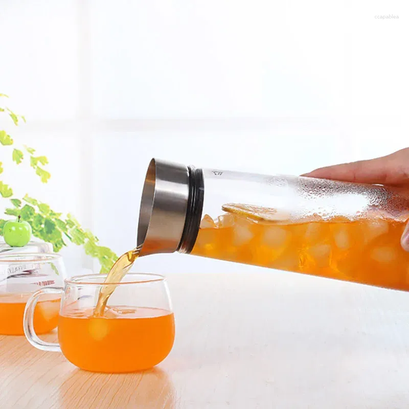 Water Bottles Thickened Glass Kettle High Capacity Used For Brewing Fruit Tea