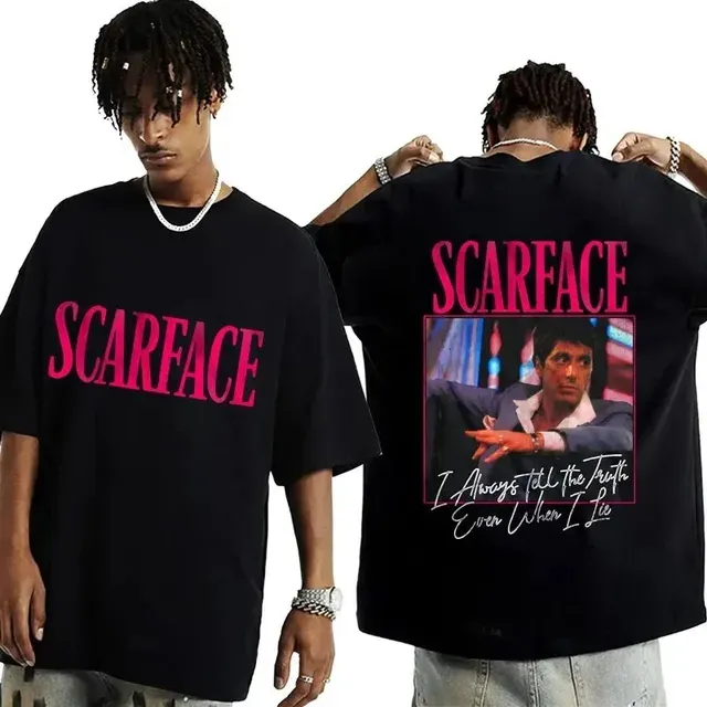 2024 Movie Scarface Ty Mtana Graphics Men T Shirt Male Hip Hop Fi