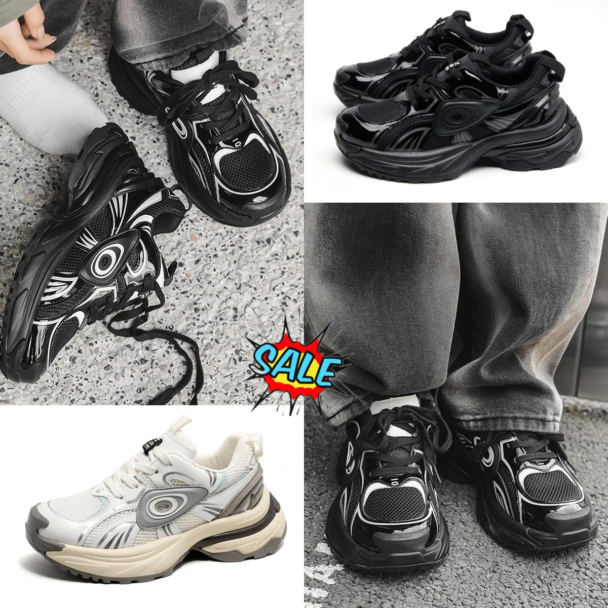Nowa pozytywna platforma Platforma Daddy Designer Sneakers Damskie Buty Casual Buty Turbo Plus Para Sneakers Treakers Gai 35-44