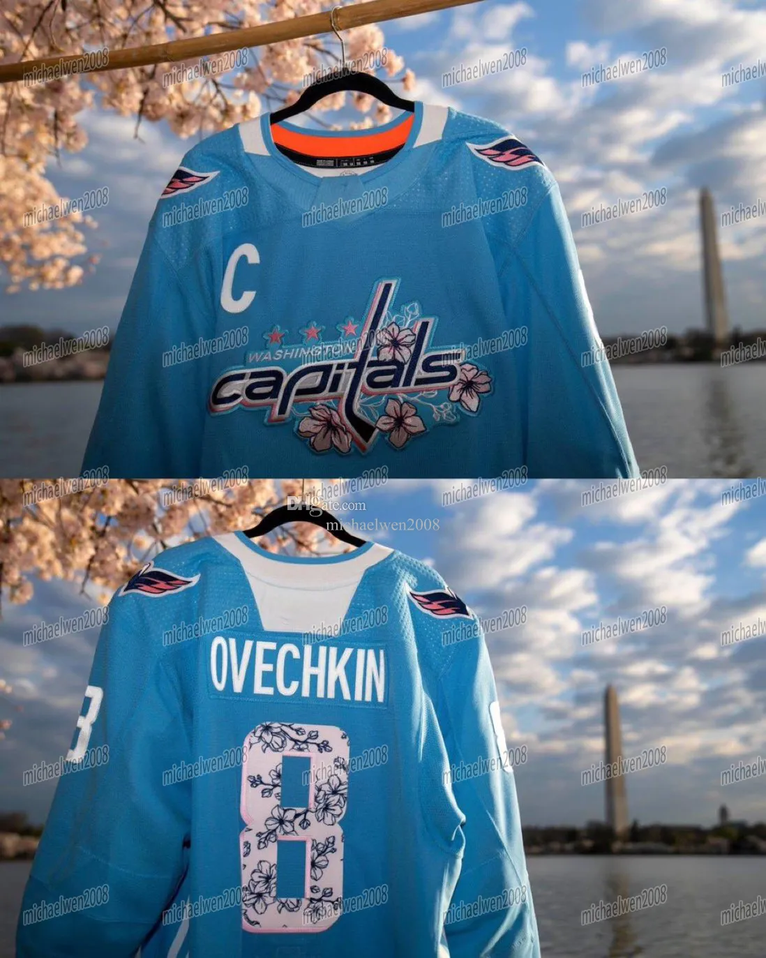 Capital Alex Ovechkin 2024 25 Cherry Blossom Hockey Jersey T.J.