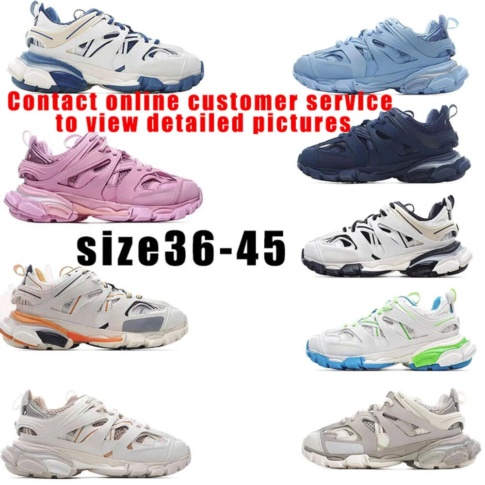 2024 Sapatos de Moda de Verão Sneaker Track 3.0 Designer Sneakers Trainer Sapatos Plataforma Tripla Homens Mulheres Tênis De Couro Branco Preto Verde Nossos sapatos para homem e mulher