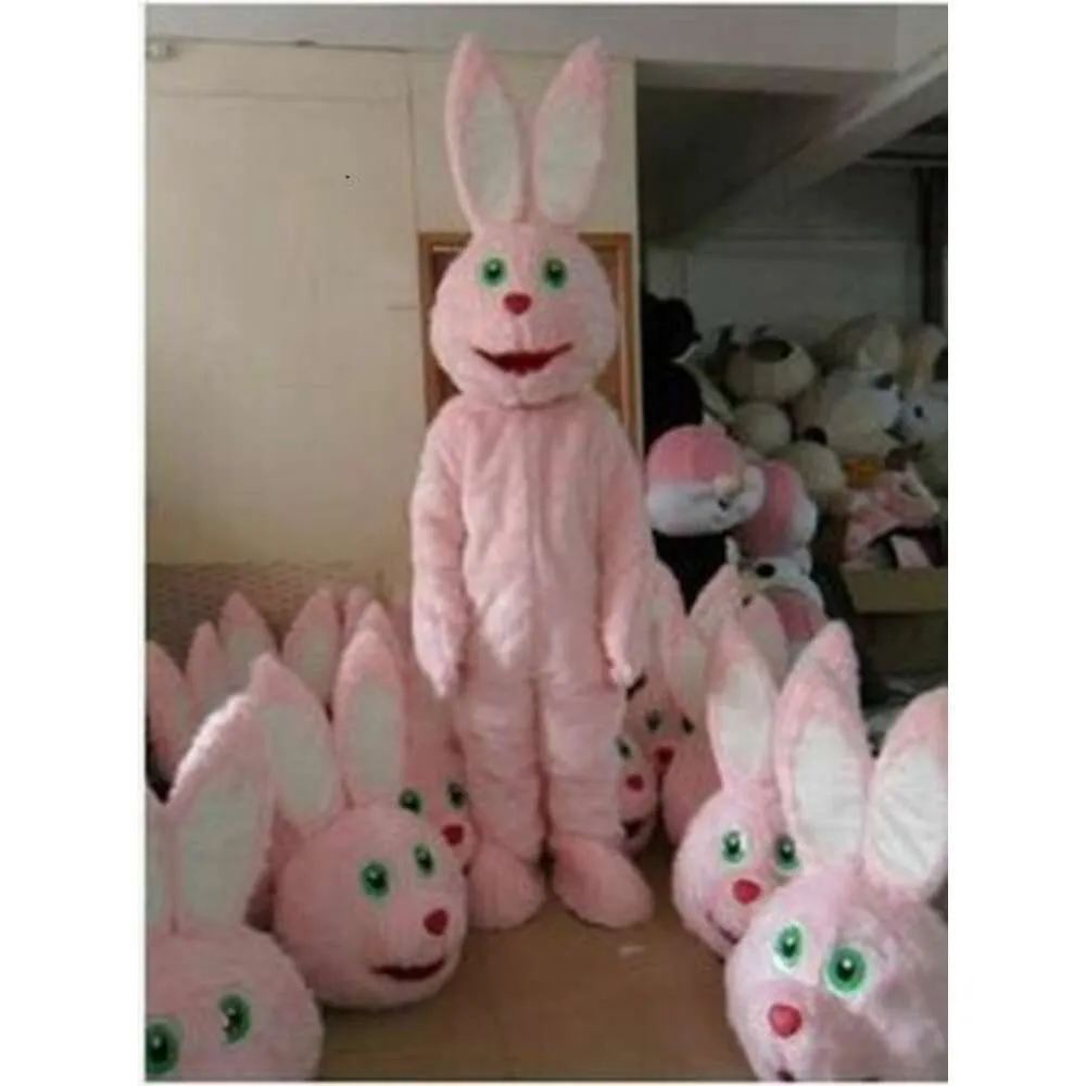 Kostiumy maskotki Mascot Costumes Halloween świąteczny różowy królik Mascotte kreskówka pluszowa fantazyjna sukienka Mascot Costume jkx