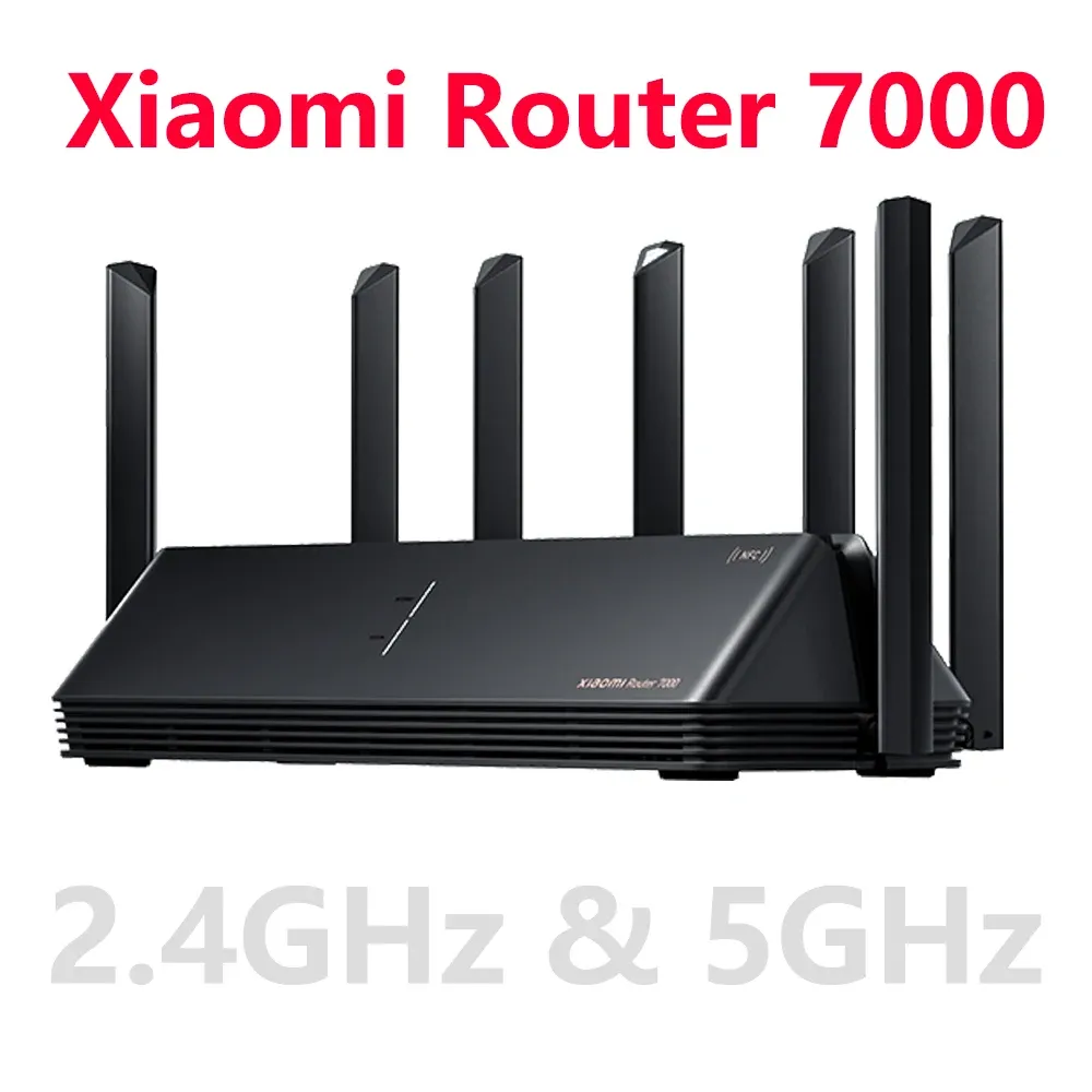 أجهزة التوجيه Xiaomi Mi Router 7000 Triband WiFi مكرر VPN 1GB MESH USB 3.0 IPTV 4 X 2.5G ETHERNET PORTS MODEM Amblefier PPPOE