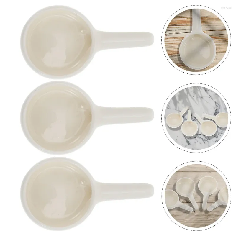 Świece 3PCS Tealight Spoon Wax cieplejsza wymiana Ceramiczna Mały uchwyt do aromatu palnika olejku eterycznego