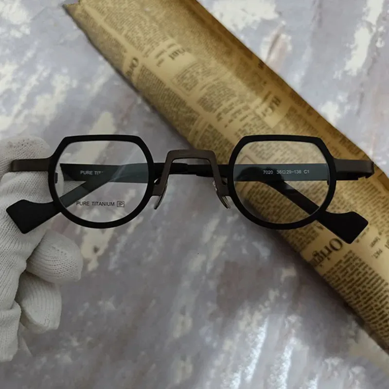 Montature per occhiali da vista rotonde vintage pure Montature per occhiali da vista da donna per uomo Occhiali da vista retrò premium 240313