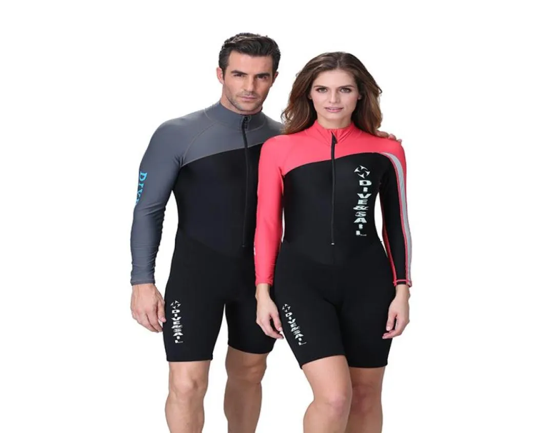 Лайкранеопреновый гидрокостюм для мужчин и женщин с длинными и короткими рукавами, цельный гидрокостюм для плавания, комбинезон для серфинга, рашгард4177480
