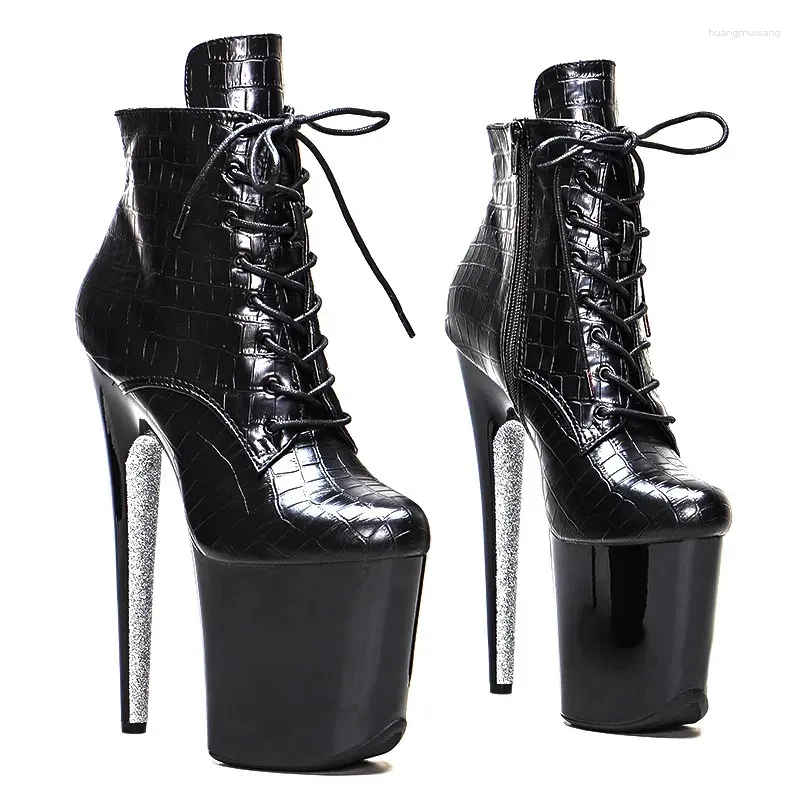 Dance Shoes 20CM/8inches PU Upper Modern Sexy Nightclub Pole High Heel Platform Women's Ankle Boots 451