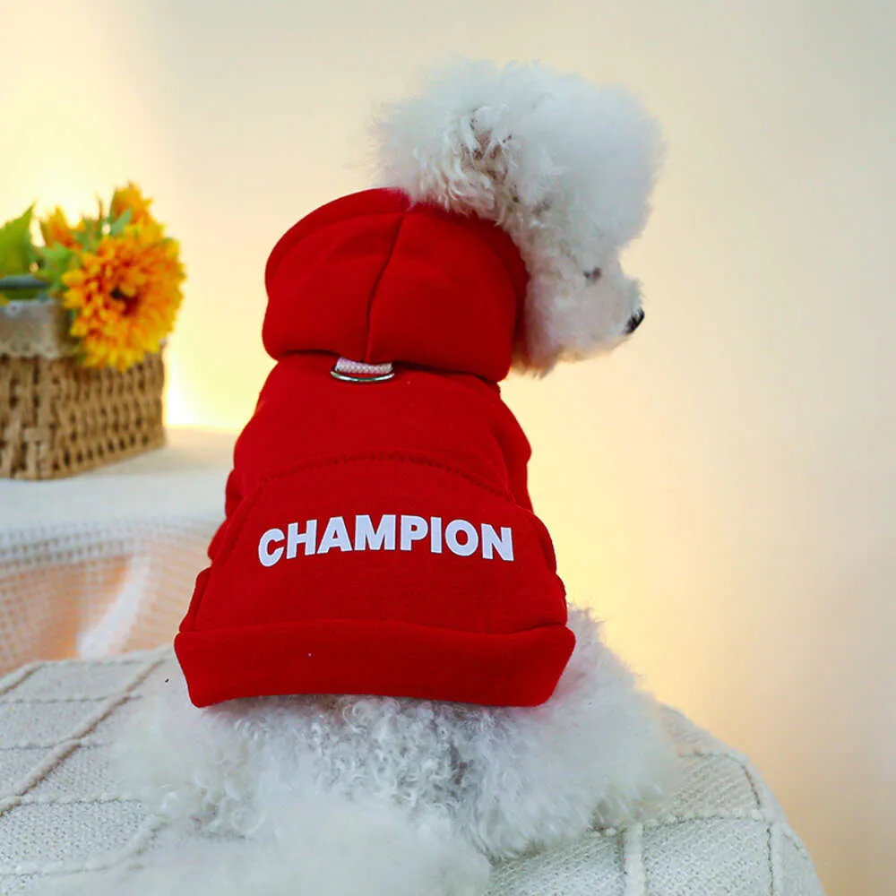 Letter Graphic Plaid Dog Hoodie With Traction Ring Red Fiber Pullover For Small Dogs All Seasons Festive Occasions From Ddmygifts 15.4 DHgate.Com