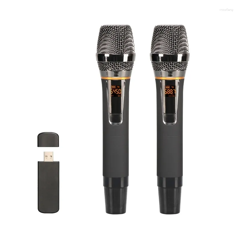 Microphones sans fil USB Microphone Métal Dynamique Sans fil avec récepteur pour discours de réunion