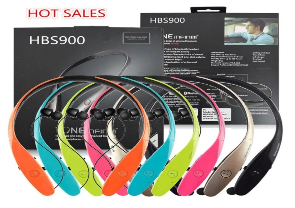 HBS 900 HBS900ワイヤレススポーツネックバンドヘッドセットイネールヘッドフォンBluetoothステレオイヤホンヘッドセットLG HBS900 iPhone X 8 SAM8904664