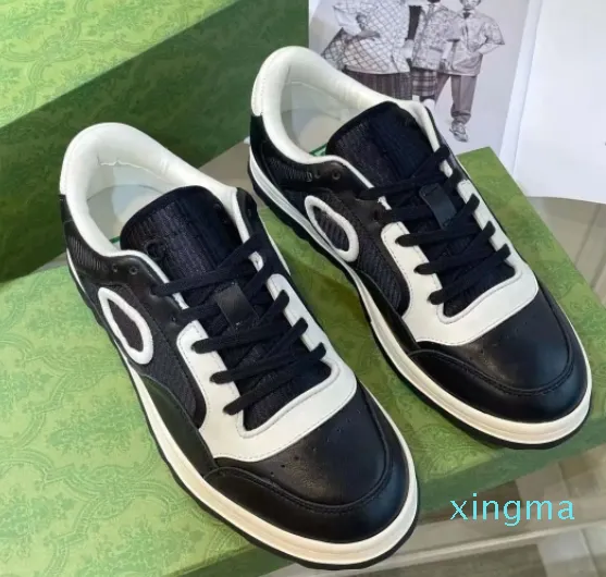 2024 Casual Shoes Leather Sneaker Shoe With Strawberry Wave Mouth Tiger Web Print Vintage Trainer Man Woman