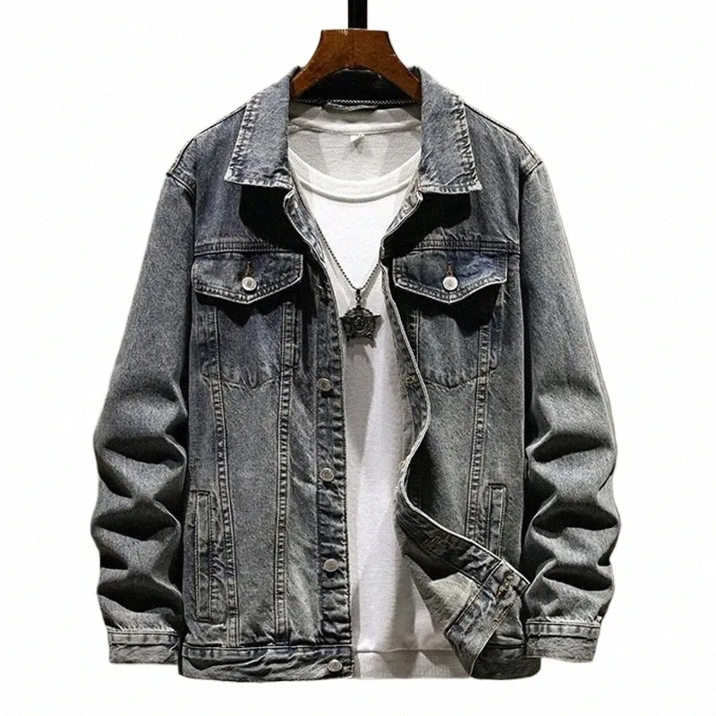 2023 Autumn/Winter New Denim Coat Men's Wed Vintage Casual Jacket Youth Outterwear Men's Top Men Jacket Coats Men 99BG#