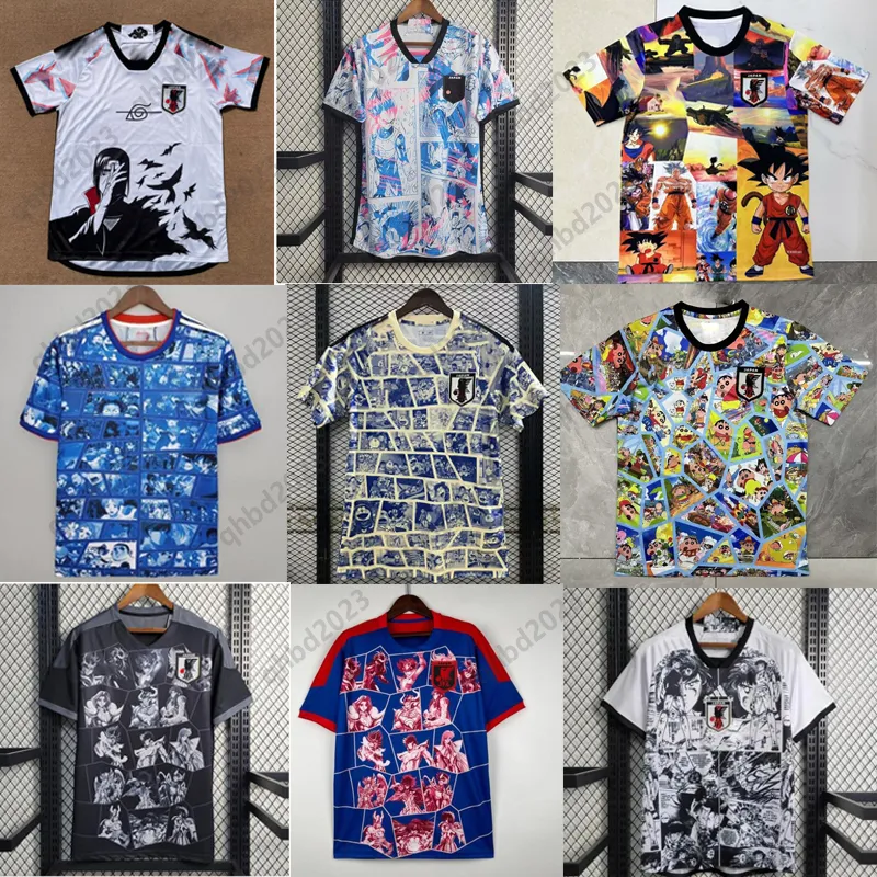 JapAn Soccer Jerseys Personnages d'anime Dessin animé TSUBASA MINAMINO HINATA DOAN KUBO MITOMA 2024 Uniforme japonais Hommes Football Chemise Dragon Ball Crayon Shin-chan Naruto