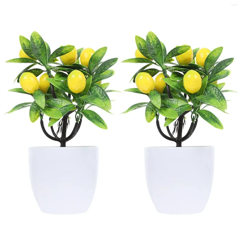 Decorative Flowers Artificial Green Plants Home Decor Fake For Office Faux Tree Small Ornament