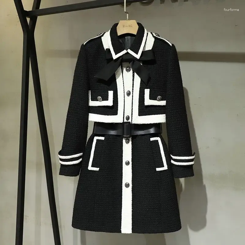 Robes de travail pour femmes, costume de printemps et d'automne, tempérament, manteau court amincissant, deux pièces, 2024