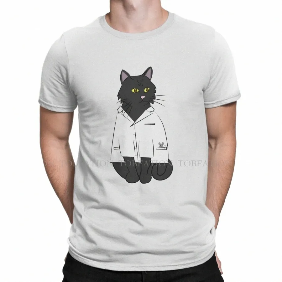 LG Haired Black Lab Cat Casual T-shirt Wetenschap Stijl Leisure T-shirt Mannen Tee 10Lw #