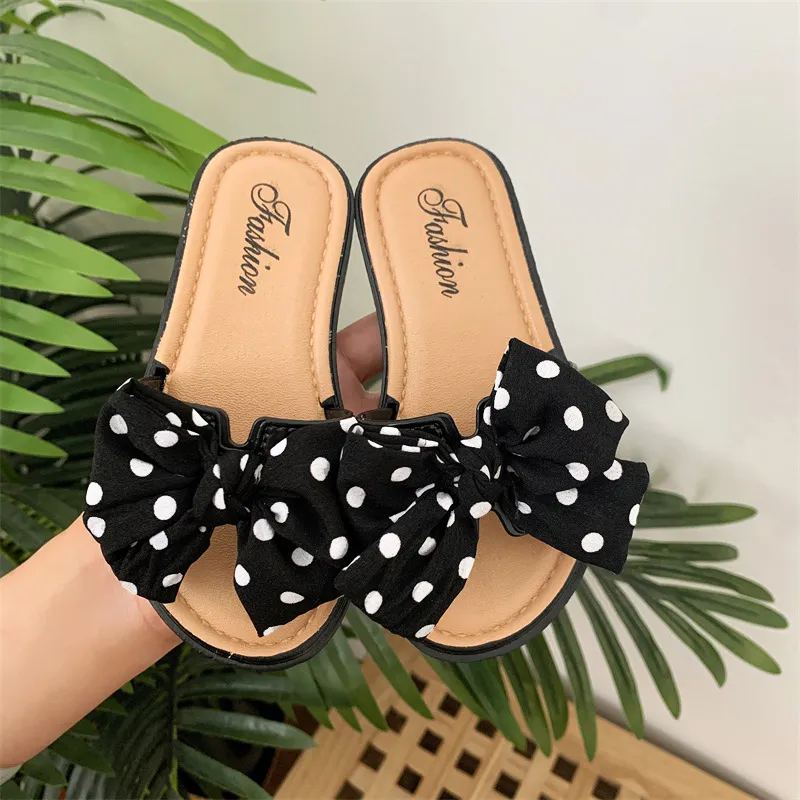 DHgate Baby Girls Summer Designer Slides Resin Sandals Bowknot Non Slip Toddlers Shoes Baby Kids Maternity