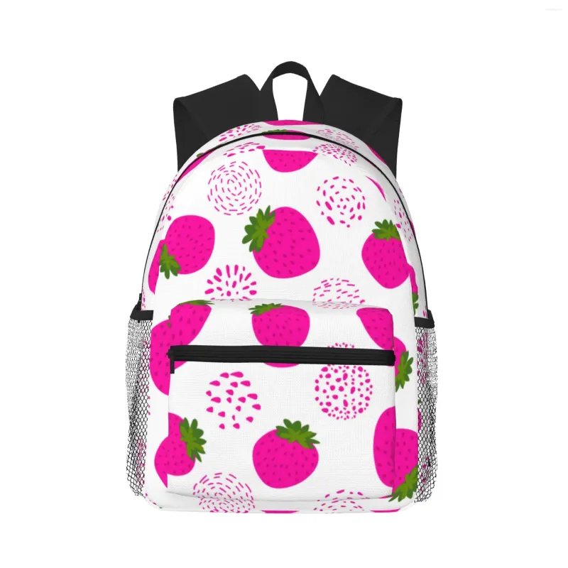 Рюкзак милый клубника большой емкости школьный блокнот модный водонепроницаемый регулируемый дорожный спорт