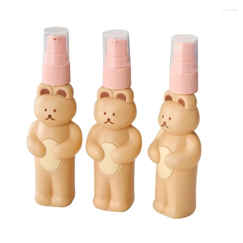 Storage Bottles Mini Shampoo Bottle Press Container Dispenser Refillable Bear-Shaped Lotion