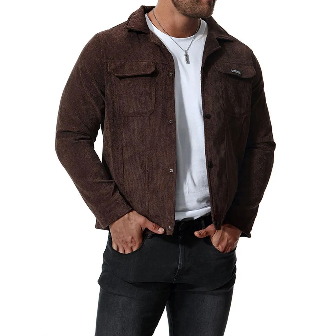 Męskie kurtki męskie kurtka sztruksowa gruba swobodna kolor płaszcza płaszcza męska vintage krótka długość sprężyna jesienna odzież wierzchnia dostawa appa dhsyj