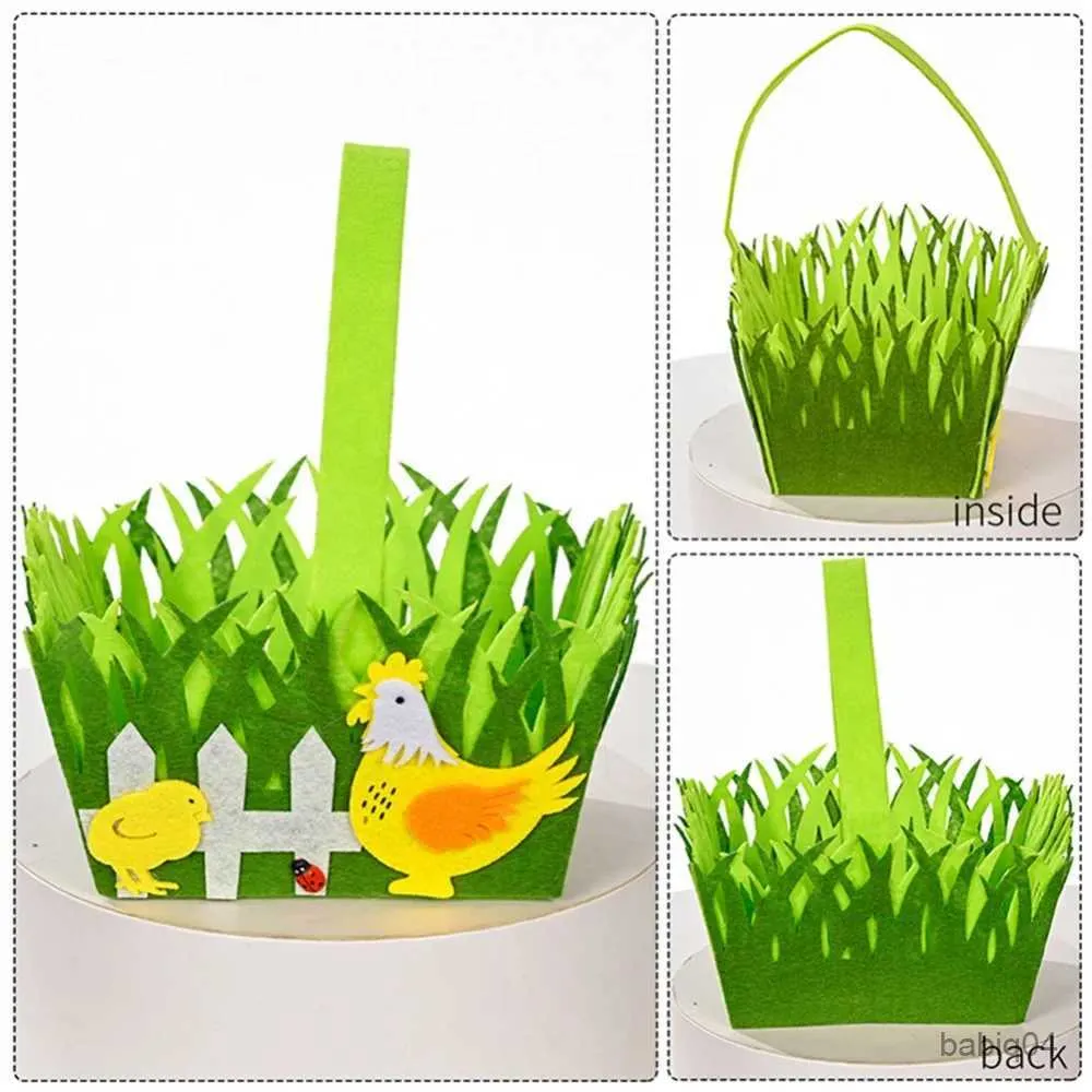 سلال التخزين عيد الفصح سلة بيض الأرنب عيد الفصح ديكور ديكور الحلوى هدايا Happy Easter Home Decor