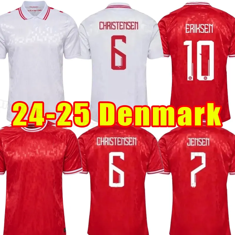 2024 2025 Maglia da calcio ERIKSEN HOME ROSSO AWAY BIANCO TERZO 24 25 speciale HOJBJERG CHRISTENSEN SKOV OLSEN BRAITHWAITE DOLBERG CAMICIA da calcio uomo bambino set