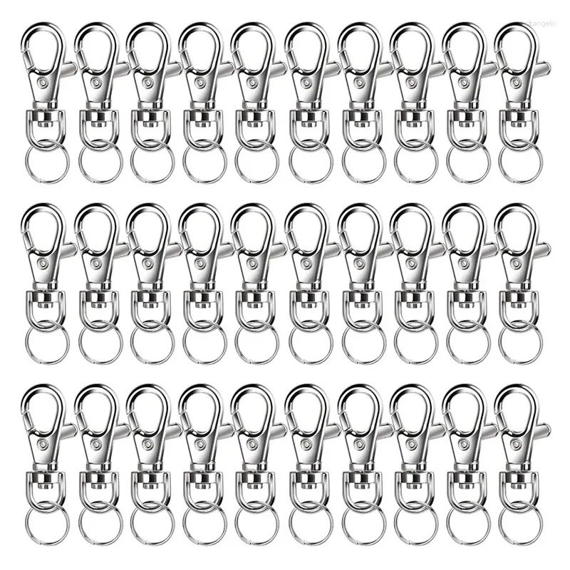 Anahtarlıklar Metal Döner Snap Hooks Kit Anahtar Halkalı 120 PCS Küçük Istakoz Pençe Kıdamları ve Zincir Halkası Kullanımı Kolay