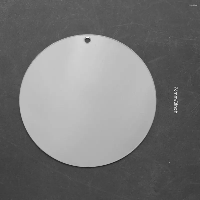 Décoration de fête 50 pièces 3 pouces vierges acryliques avec trou cercle transparent ornement clair rond noël