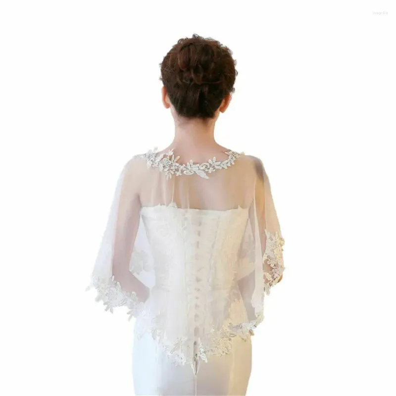 Foulards de mariée en dentelle châle mode décontracté fête de mariage cape tulle robe de soirée élégante femmes