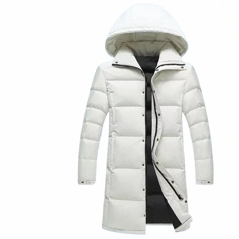 LG Down Jacket Hombres con capucha Down Coat Invierno Cálido Grueso Puffer Jacket White Duck Down Parkas Ropa de abrigo al aire libre Abrigo a prueba de viento s7Se #