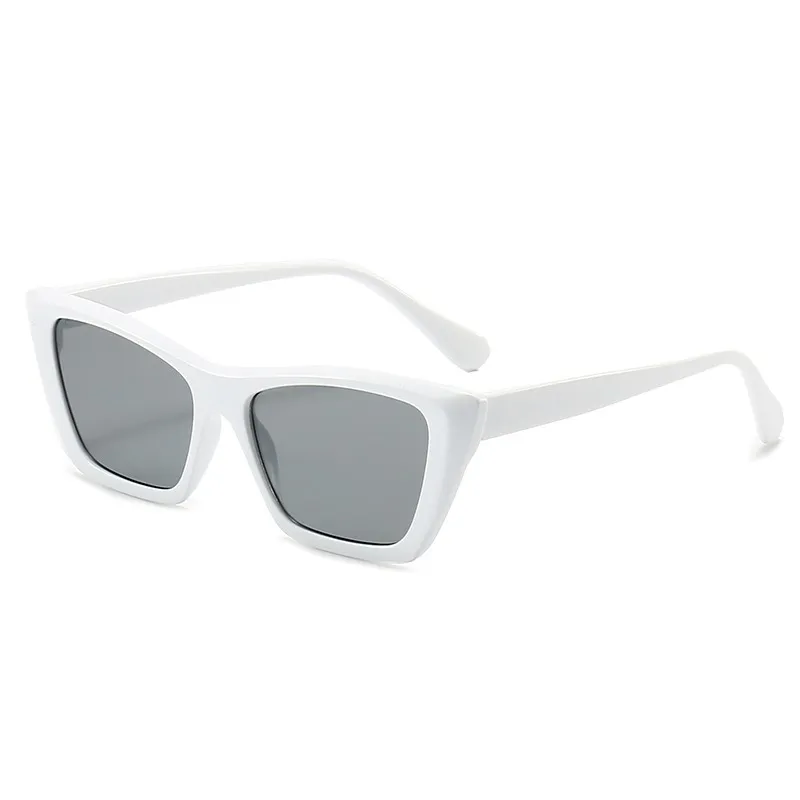 Męskie projektant okularów przeciwsłonecznych damskie okulary przeciwsłoneczne marka luksusowe okulary przeciwsłoneczne letnie proste modne okulary uliczne okulary przeciwsłoneczne kwadratowe szklanki szklanki 2255 białe