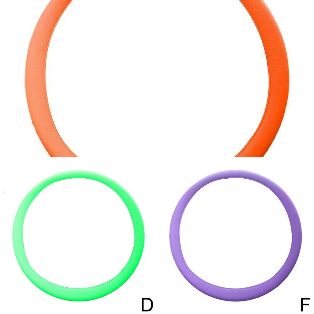 Обновление автомобильного универсального силиконового чехла на руль эластичной текстуры перчаток противоскользящего цвета авто мягкий чехол несколько украшений C0f4
