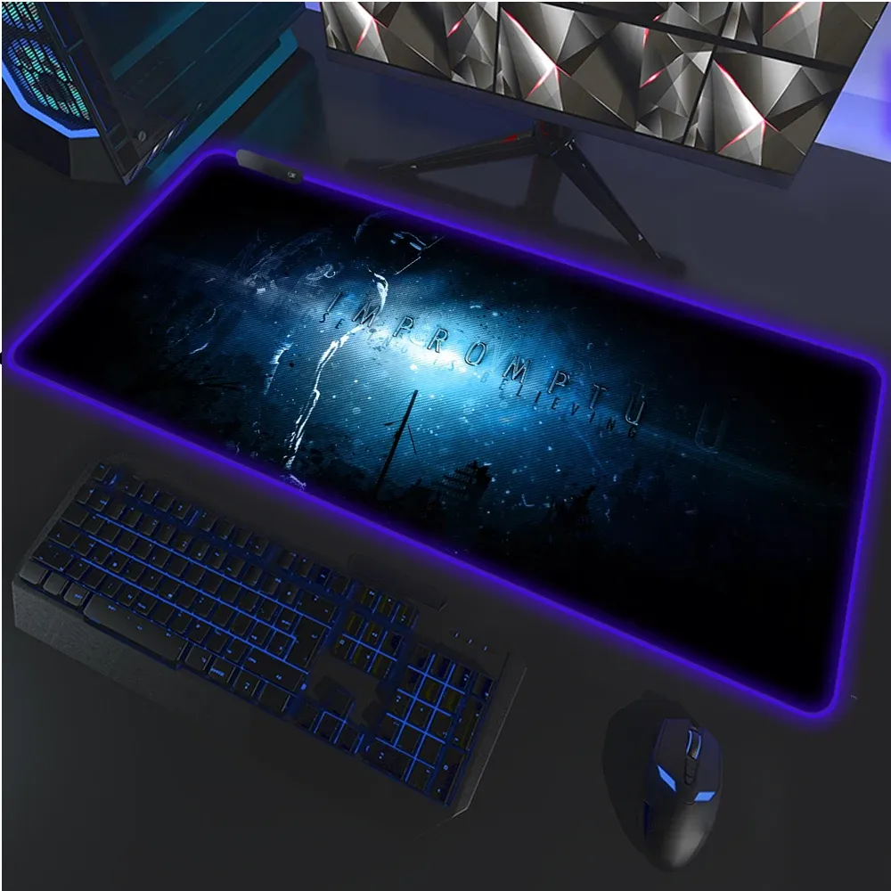 Kuddar Dead Space RGB Mousepad Gamer 400x900x4mm Gaming Mouse Pad Stor julnotbok PC -tillbehör Laptop Padmouse Ergonomisk Mat