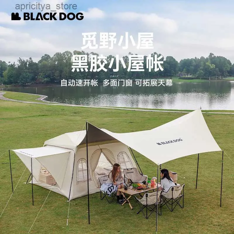 Tentes et abris Naturehide Blackdog Cabin Tente automatique En plein air Sunshine Équipement de camping portable Une pièce Une salle Tente24327
