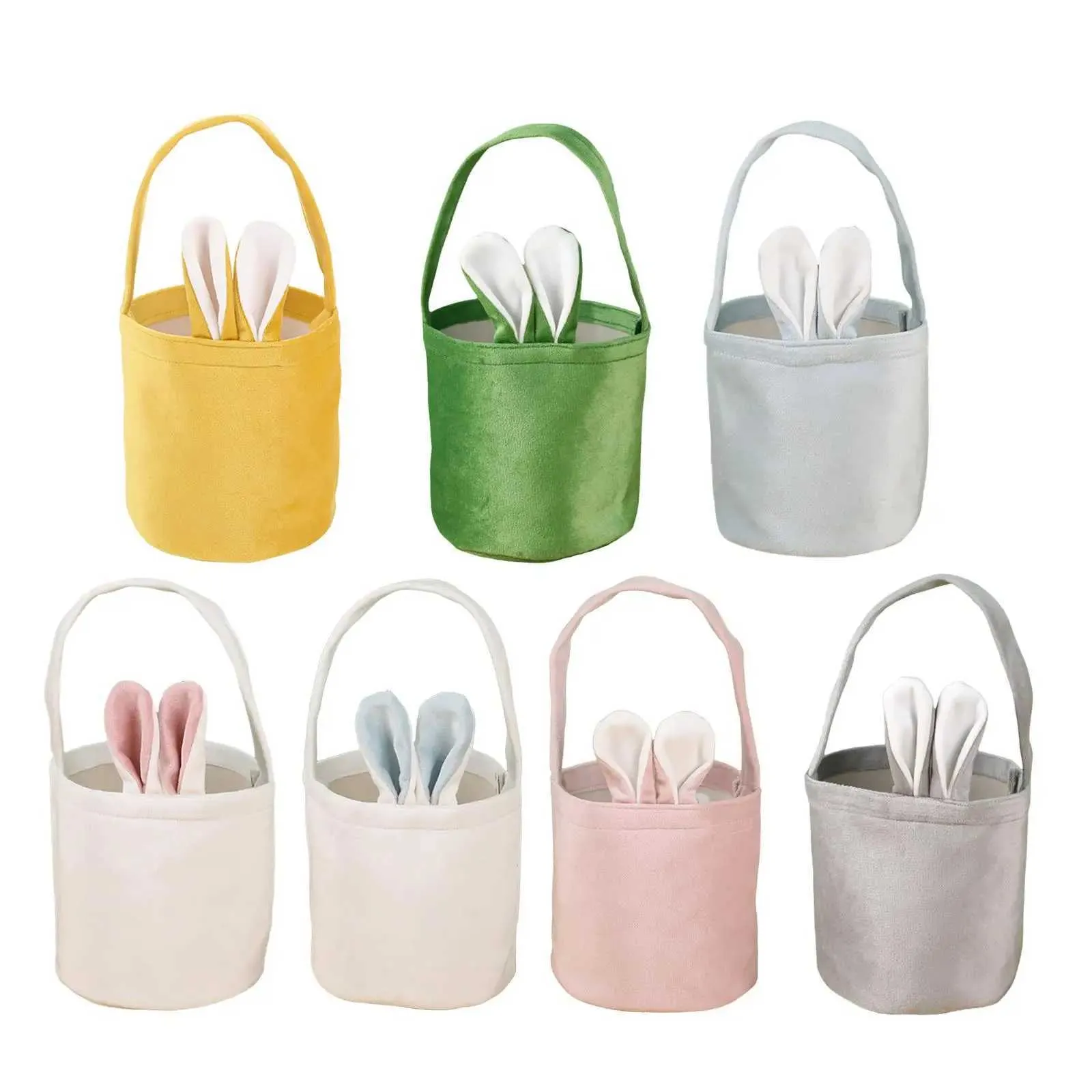 Bunny Ears Basket Kids Party Gift Bags Party Supplies Baby Showers Reusable Easter Egg Basket Easter Gift Easter Rabbit Tote Bag