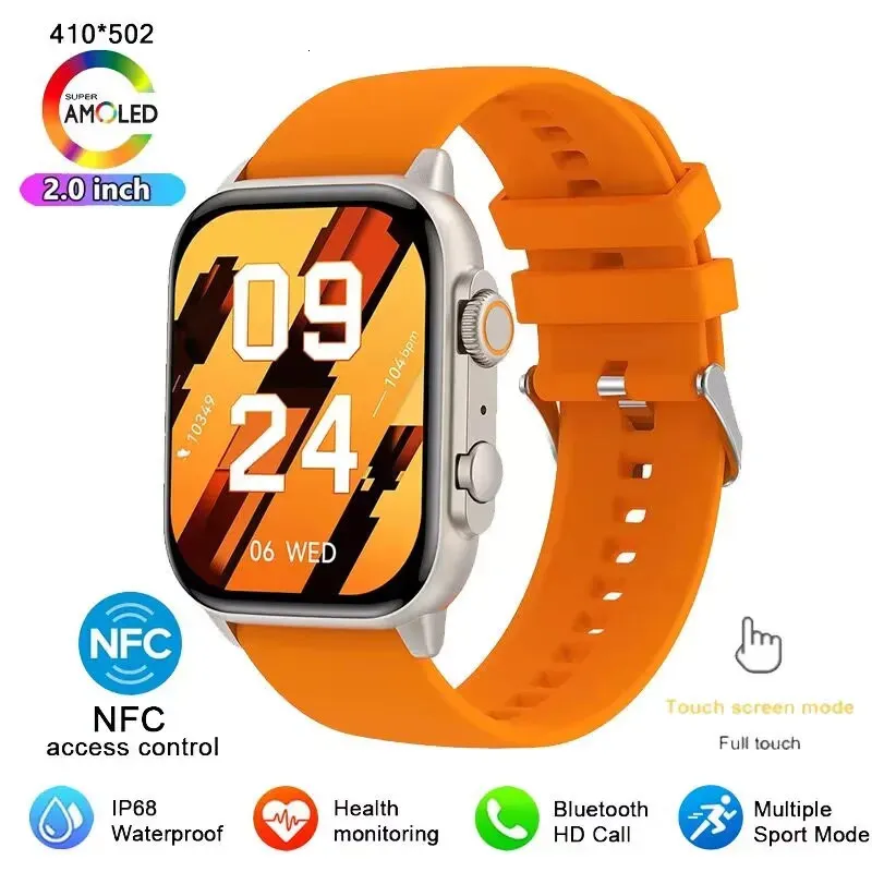 2024HK9 Pro MAX Smart Watch For Men Women 2.12 AMOLED HD Screen Heart Rate Blood Pressure Monitor NFC Bluetooth Call GPS Fitness Tracker Sports Smartwatch From Tie04 26.12 DHgate.Com