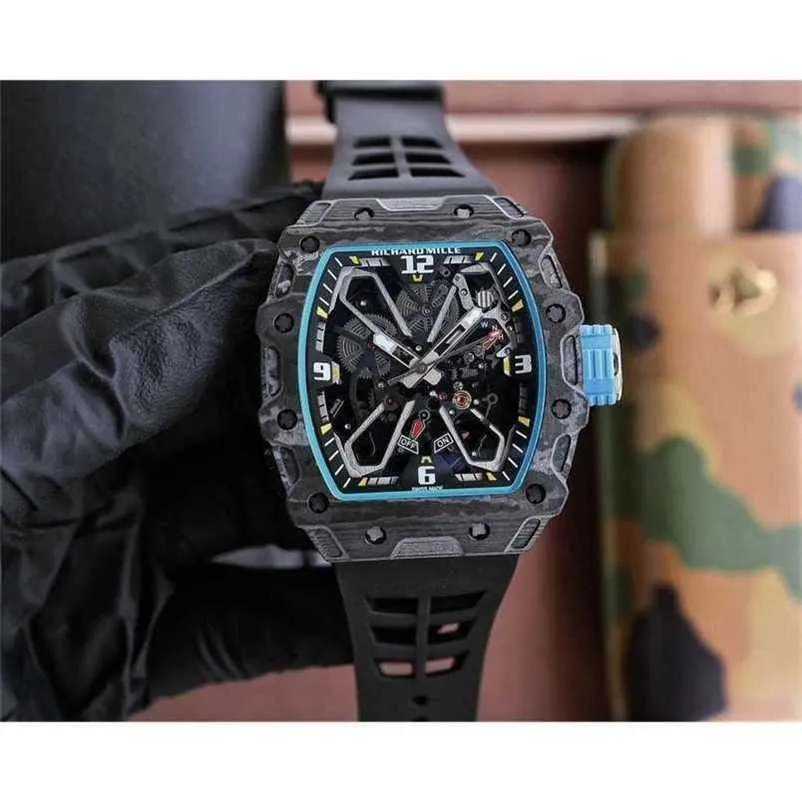 RichasMiers Watch Ys Top Clone Factory Watch Carbon Fiber Automatic Watch Swiss Movement Mechanical Top Quality designer men wrist watches superb rm3503L PSV53ER