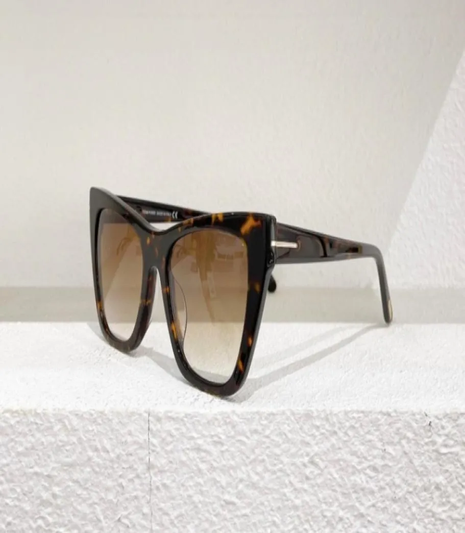 Gafas de sol tipo ojo de gato para mujer 846 Havana Brown Shades Ladies Fashion Shades Gafas de sol Lente UV con caja 2198555