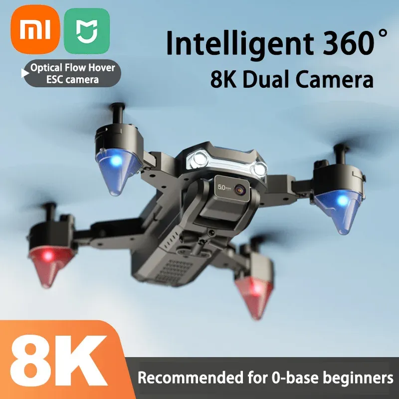 Drönare xiaomi mijia drönare 8k hd flygfotografering Dual Camera Quadcopter Optical Flow Hinder Undvikande Fjärrkontrollflygplan