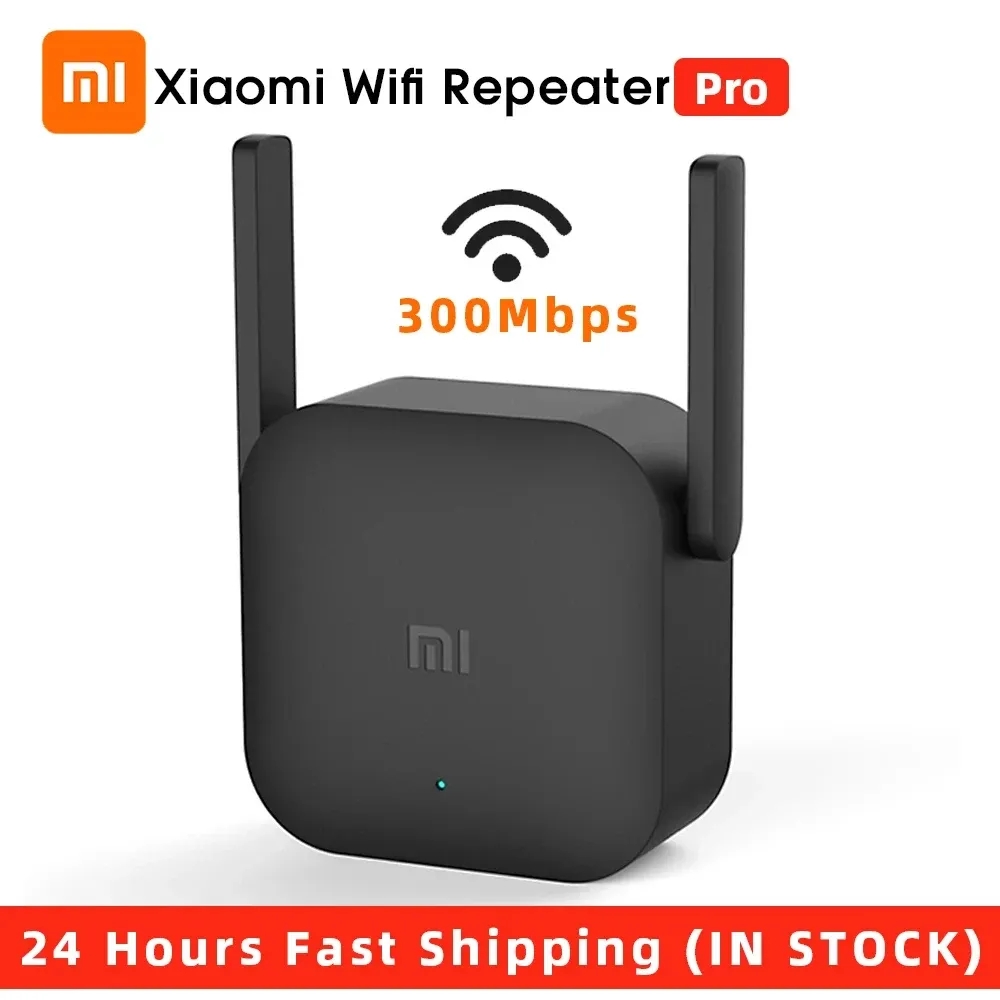 Routers Xiaomi WiFi Amplifier Pro 300Mbps 2.4G Wireless Repeater 2*2 dBi Antenna WiFi Range Extender Signal Booster for Xiaomi Router