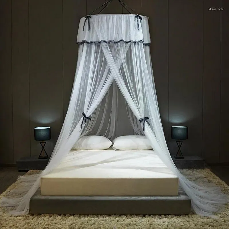 Cuscino di lusso principessa farfalla nodo zanzariera baldacchino per letto matrimoniale - elegante tenda anti-insetti tenda in tela per finestre