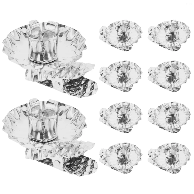 Candle Holders Clip na stożkowym świątecznym metalowym metalowym miserze (złoty klip do gąsienia) 10pc zwężające się świece klipsy imprezowe