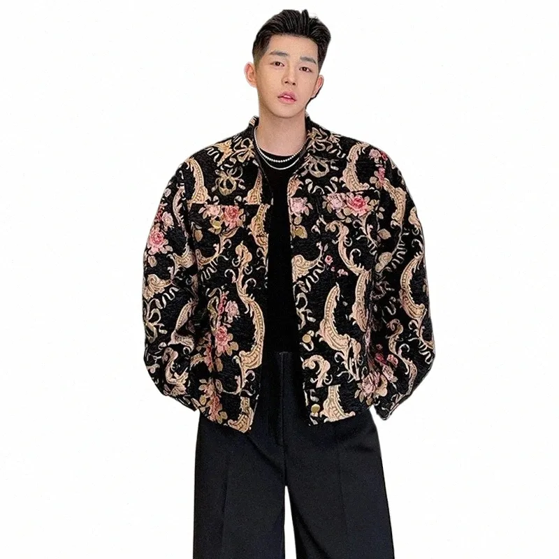 Luzhen 2024 Frühling Neue Nische Design Jacquard Blumenmuster Original Casual Jacke Männer Elegante Fi High Street Mantel LZ1835 s6YZ #