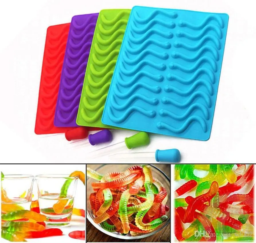 Stampo in silicone per uso alimentare Striscia di cioccolatini a forma di vite senza fine Stampo per caramelle per cartoni animati da pranzo per una pratica torta da cucina Crea gadget 9 6bh ZZ7080600