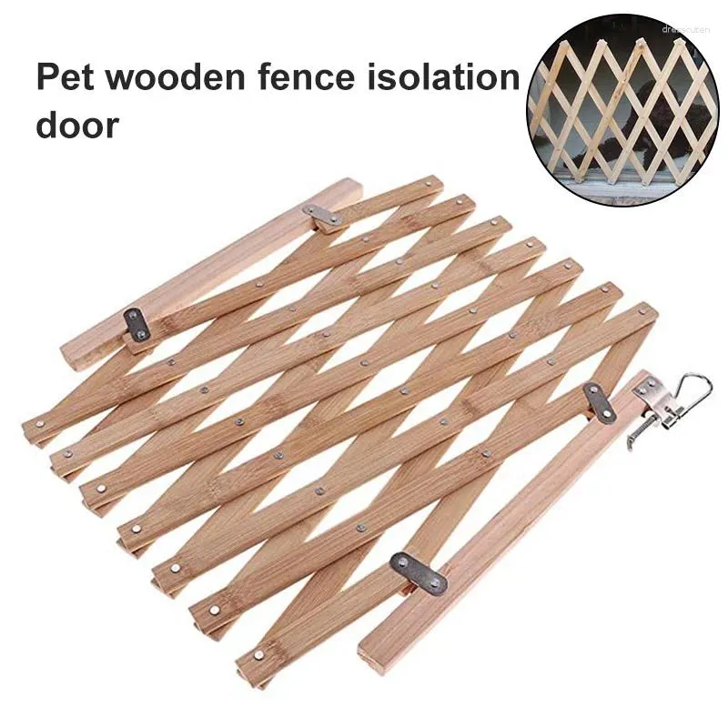 Dog Apparel Stair Gate Guard Pet Portable Indoor Wood Barrier Protectors Home Doorway Room Durable Supplies