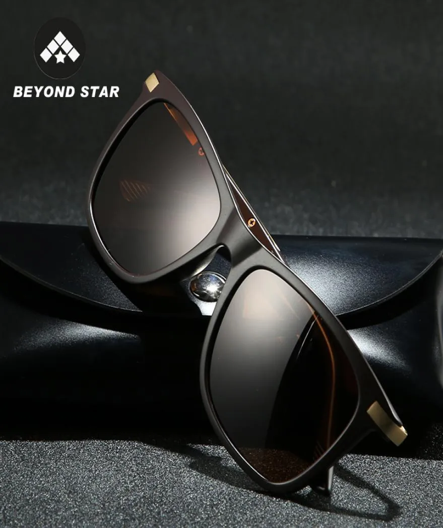 Sunglasses BEYONDSTAR Mens Polarised Brand Designer Ultralight Frame Square Fashion Glasses Dark Blue For Women TR91496750592